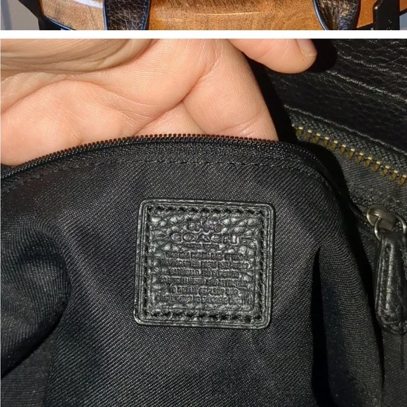 Like New RARE Coach Swagger 37 Satchel Ombré Rivets in black leather - Picture 11 of 14